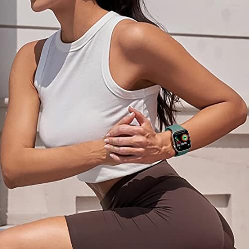 Maledan Compatible with Apple Watch Band 38mm 40mm 41mm 42mm 44mm 45mm 46mm 49mm Women Men, 6 Pack Silicone Sport Strap Compatible for Apple Watch Bands iWatch Series 11 10 9 8 7 6 5 4 3 2 1 SE Ultra - 3