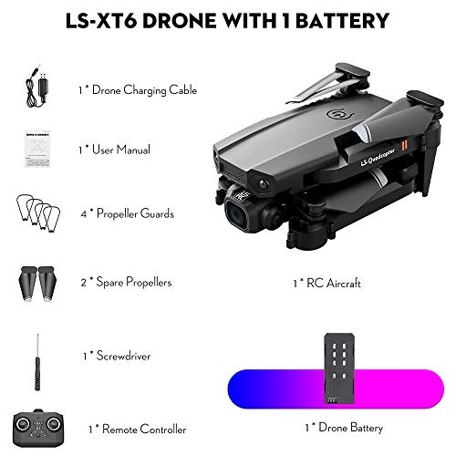 Yorten RC Drone LS-XT6 RC Drone Mini Drone 6 eixos Gyro 3D Flip Headless Mode Altitude Hold 12mins F