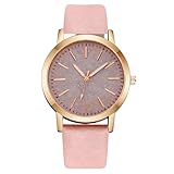 Kronabelle Orologio da polso alla moda per donne e ragazze, orologio vintage con cinturino in ecopelle con quadrante facile da leggere