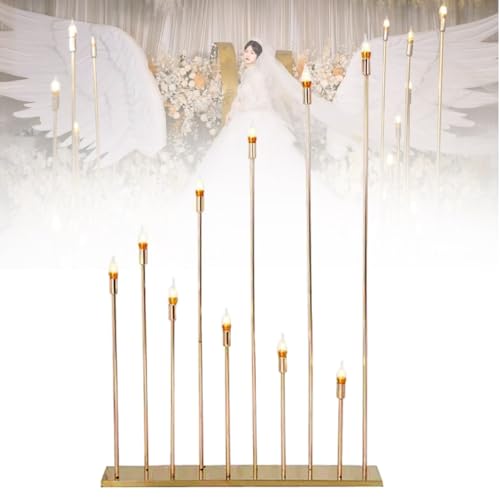 Portacandele da pavimento per matrimonio Candelabro da pavimento in metallo Portacandele a colonna Decorazione per feste e banchetti nuziali(B)