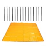 Tenda per saldatura dorata, 1,7 x 1,7 m, in polietilene ignifugo e impermeabile, barriera di protezione UV per scintille e metallo Molten in officine industriali
