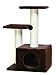 TRIXIE Valencia Scratching Post with Condo, Two Platforms, Dangling Cat Toy, Brown