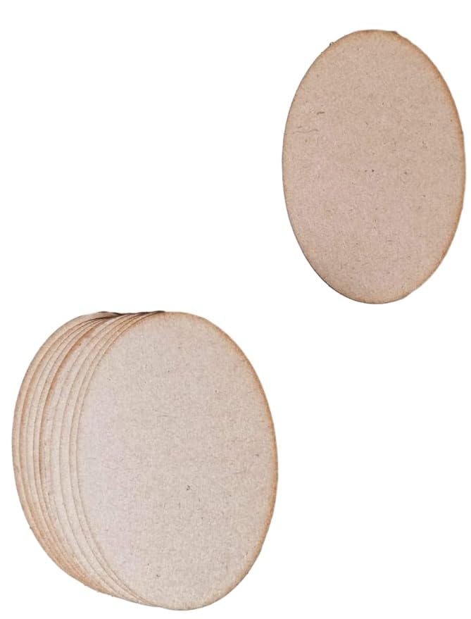 Unfinished Oval Wood Cutouts for Door Hangings MDF Paint DIY Crafts, Signs, Gift Tags, Home Decor Wood Cutout (Pack of 10)-image-25