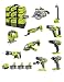 Produktbild RYOBI Kit RK181035A (R18CS + R18JS + RRS1801M + R18DD3 + R18IDBL + R18SDS + R18MT3 + R18PD7 + R18AG + R18ALF + 3 x 5,0 Ah + RC18120 + Werkzeugtasche)