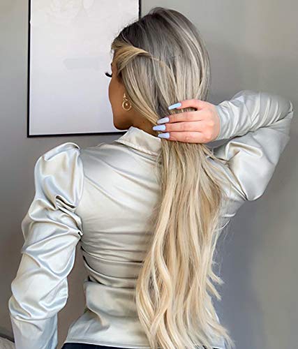 Camisa Feminina Manga Longa Bufante Social Executiva (M, Fúcsia)