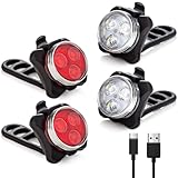 LED Licht 4er Set USB Aufladbar(4 Stück), Helles Licht, Kompakt und Wasserdicht...