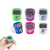 BaraRose カウンター 数取器 子役カウンター 数取器 数取り器 人数 カウント計 指カウンタ 小型 LED電子指カウンター 小型デジタ 指用 電池付きリセット可能な 数とり リングカウンター体操 交通量 人数など 数の調査に (6)