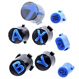 Deal4GO 8-Pack Plastic ABXY Buttons Menu View Share Keys Set Replacement for Xbox Series S & Xbox Series X Controller (Blue), (XSSX-8PB)