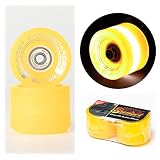 Sunset Skateboard Co. 59 mm 78a LED leuchtende CruiserRäder (2erPack) mit ABEC7 KarbonstahlKugellager für leuchtet im Dunkeln, alle Altersgruppen und Fähigkeitsstufen, SkatingSpaß ohne Batterien