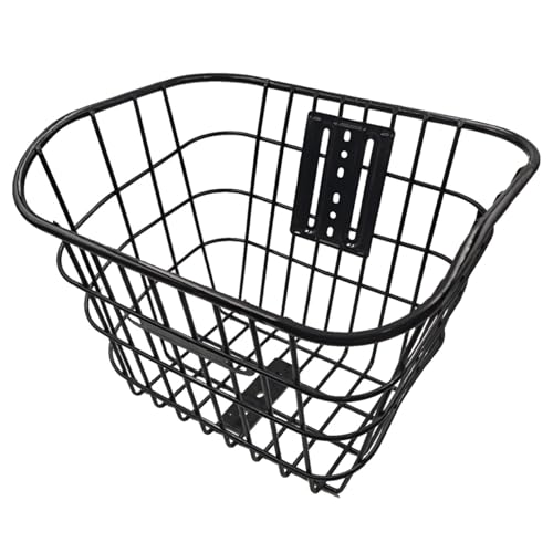 KKLM キャプテンスタッグ前カゴ フロントバスケット アルミ製 軽量 マットブラック 前用パイプバスケット 自転車前カゴ 防錆仕様 耐荷重設計 アウトドア対応 シンプル取付 [並行輸入品]