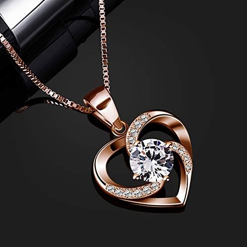 B.Catcher Women Necklace 925 Sterling Silver Crazy Love Pendant Necklaces