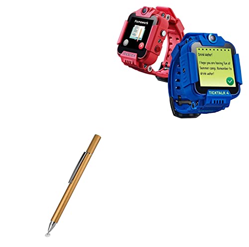 BoxWave Stylus Pen Compatible with TickTalk 4 Watch - FineTouch Capacitive Stylus, Super Precise Stylus Pen for TickTalk 4 Watch - Champagne Gold