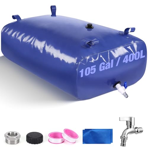 Poche de Stockage d'eau de 400 L en PVC Souple de Grande capacité pour Camping-Car, Camping, Eau d'urgence, résistance à la sécheresse, prévention des incendies