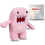 Adenzai Domo Plush Toy – Soft Stuffed Animal Plushie, Domo Kun Plush Pink Cute Funny Character Plushies, Big Mini Collectible Plush Gift for Kids and Fans (Pink)