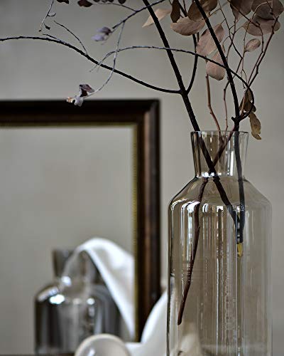 Cyl Home Vases Bottle Shape Optic Bronze Color Glass Flower Arrangement Table Centerpieces Modern Contemporary Dining Living Room Art Decor Accent Gift Vase，13.8'' H X 4.7'' D #TOP5