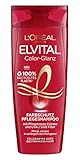 L'Oréal Paris Elvital Farbschutz Shampoo für coloriertes, getöntes oder gesträhntes Haar, Mit Pfingstrosen Extrakt und UVA-/UVB- Filter, Color Glanz Pflegeshampoo, 1 x 300 ml