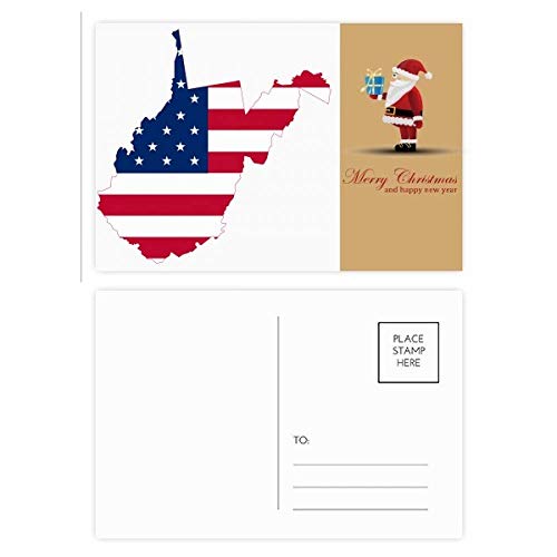 Cartes postales Virginia USA lot de 20 design étoiles et rayures style américain