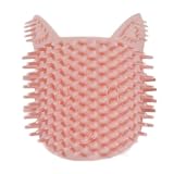 OUNONA Katzenmassagespielzeug Haustiermassagekamm aus Silikon und Nylon Rosa für Nass und Trockenanwendung zur Selbstpflege und Fellpflege für Katzen