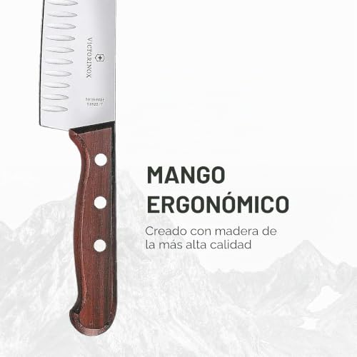 Miniatura 4 de Victorinox Santokumesser Cuchillo Swiss Modern Santoku Alveolos 6.9050.17kg, Madera, X