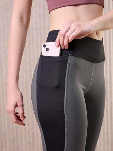 Image of TECHNOSPORT Women's High Rise Slim Fit Tights for Running, Gym and Sports