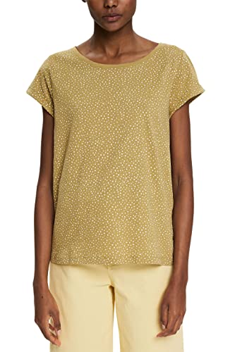 edc by Esprit Basic Printed T-Shirt Camiseta, Leaf Green 318 4, S para Mujer Cover