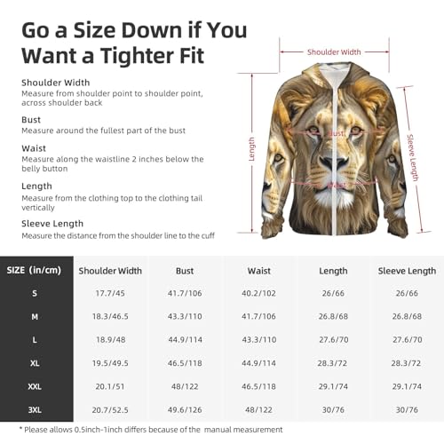 Women's UPF 50+ Sun Protection Hoodie Lion image Sun Shirt Long Sleeve Fishing Shirts for Men Jacket2