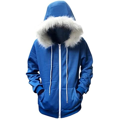 Xinchangda Undertale Sans Zip Hoodie Sweatshirt Pullover Tops Hoodie Skull Brothers Cosplay Costume Mens Long Sleeve Hoody with Pockets Blue Cover