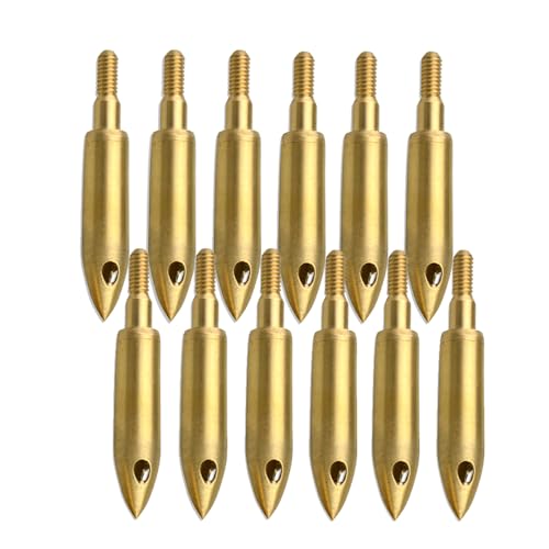 HNZMDY 6 Pcs 125 Grain Archery Whistle Broadheads Copper