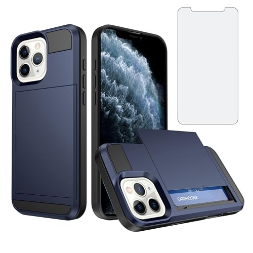 Coque iPhone 11 Pro bleu marine antichoc avec protection écran verre