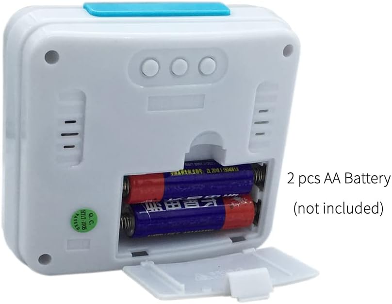 English Talking Alarm Clock with Date, Day and Temperature, for Low Vision or Blind (Blue)