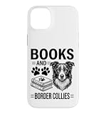 Custodia per iPhone 14 Plus Libri e Border Collies Funny Border Collie