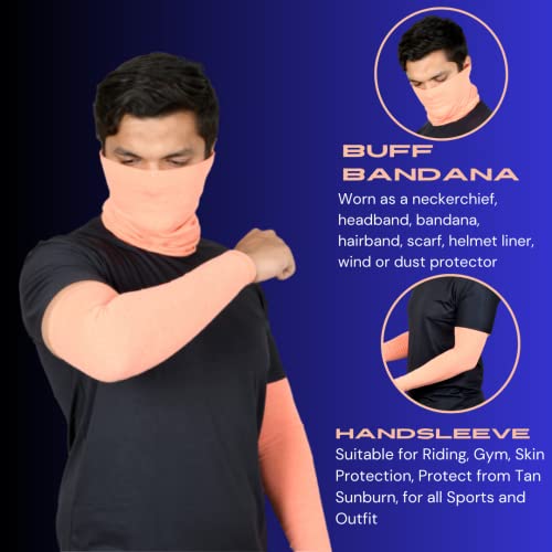 Image of NEON ROCK Winter Pure Cotton Combo Bandan Super Soft, Breathable for Winter Head, Hair & Arm Cover with UV Protection for Headband, Soft Neck Scarf for Biking, Gym, Yoga & Outdoor Use