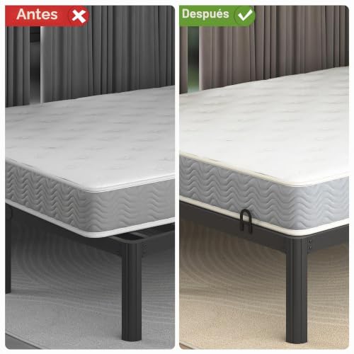 Miniatura 6 de Lutown-Teen 6 Piezas Sujeta Colchones Antideslizantes, Soportes De Colchón Para Marcos De Cama, Topes Ajustable De Colchón Para Somier De Metal, Fácil Montaje, Negro
