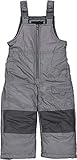 London Fog Boys' Classic Heavyweight Snow Bib Ski Pant Winter Snowsuit, Heather Grey Fade, 4