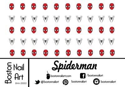 Spiderman Waterslide Nail Decals - 50pc