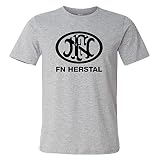 QUYU FN Herstal Firearms Guns Logo Men's Grey T-Shirt