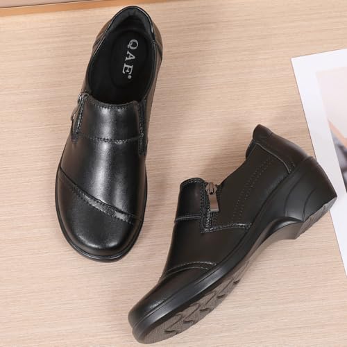 Image of QAE Loafers for Women Comfortable Loafers Slip-Ons Dress Shoes for Women Business Casual Work Office Shoes Women's Orthopedic Walking Shoes