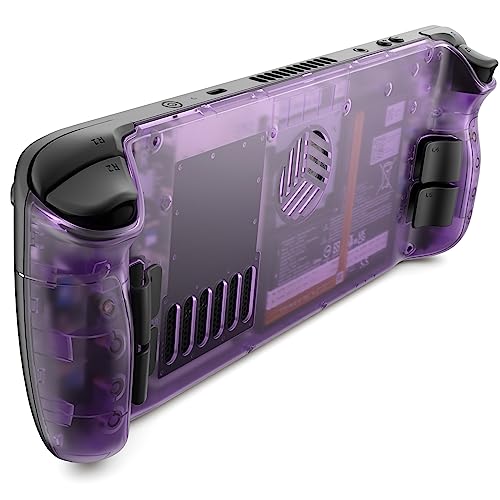 JSAUX Transparent Back Plate Compatible with Steam Deck OLED/LCD, DIY Clear Replacement Back Shell Case Compatible with Steam Deck OLED/LCD - PC0106 Vents Version [Purple] by JSAUX - Used condition - US$21.97