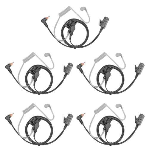 ZUSNEEWIN 5X Auricular Micrófono con PTT para Radio SL1M SL1K SL1600 SL300 SL7500 SL400 SL4000 Walkie Talkie Air Acoustic Tube