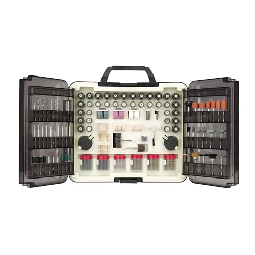 Hoteche Juego de accesorios Dremel de 418 piezas, juego de accesorios para herramientas rotativas universales, fácil de cortar, esmerilar, pulir y taladrar, con práctica caja de plástico, 550713
