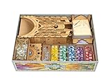 TowerRex Organizer for Sagrada and Sagrada Expansions 5-6 Player, Passion with Dice Tower, Board Game Insert, Token Tray, Card Holder