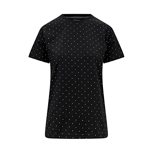 T-Shirt Mercedes-Benz AMG F1 Femme Noir à Pois | Look Supporter Élégant