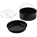 Universal 3 Piece Air Fryer Accessory Pack - Compatible with 3.7L, 5L & 7L Air Fryers - Dishwasher Safe