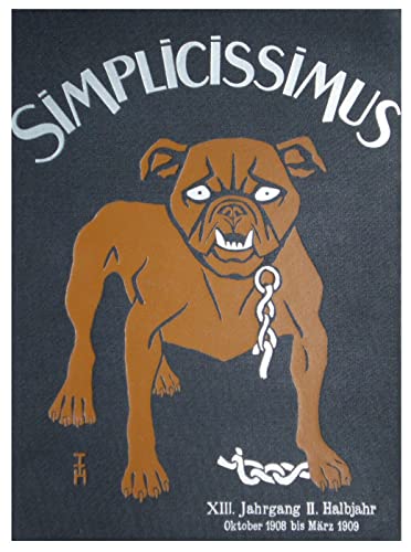 Affiche vintage TT Heine Simplicissimus Bulldog poster art mural rétro décoration maison 43x33