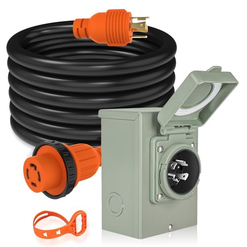 WELLUCK 30 Amp Power Cord Inlet Box Kit