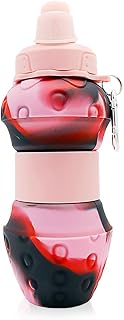 Silicone Folding Water Bottle - 600ml 20oz | BPA-Free, Portable & Lightweight,Water Cups Ideal for Outdoor Hiking & Indoor Sports Travel-Friendly