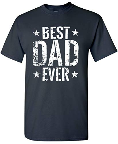 Silk Road Tees Camiseta para hombre Regalos Padre con texto en inglés ''Best Dad Ever'' - azul - Large