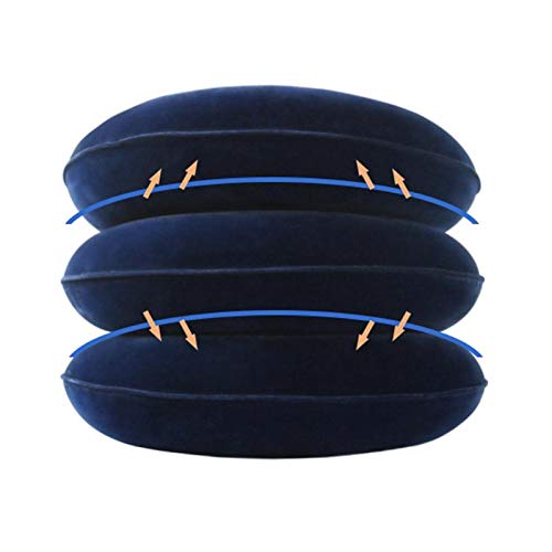 Almohada para el cuello en U inflable con masajeador integrado 7