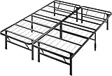 Zinus Smartbase Double Bed Base Frame /Foldable Premium Metal Heavy Duty Steel/Under Bed Storage/Folding Bedroom Furniture, Black