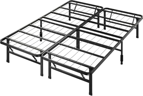 Zinus Smartbase Queen Bed Base Frame Foldable Premium Metal Heavy Duty Steel - Folding Mechanism Platform Mattress Foundation with Underbed Storage